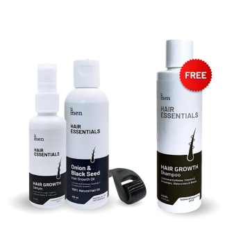 ForMen Hair Nourishing Kit - Hair Growth Serum, Hair Growth Oil, Shampoo and Derma Roller Combo